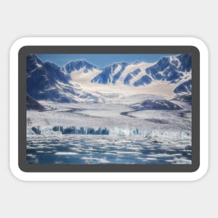 USA. Alaska. Glacier. Mountains. Sticker
